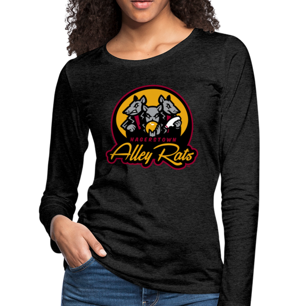 Hagerstown Alley Rats Women's Long Sleeve T-Shirt - charcoal gray