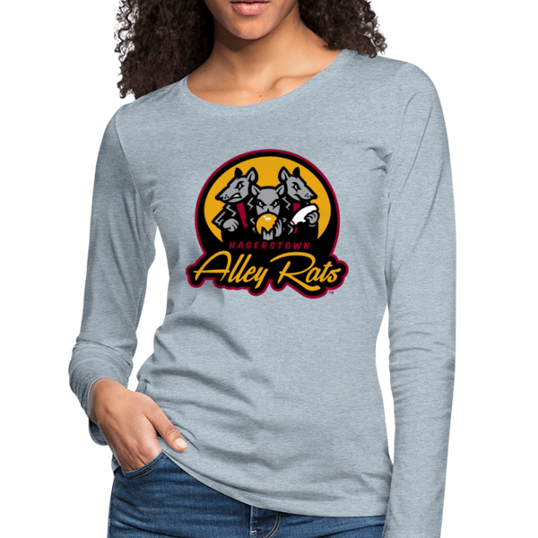 Hagerstown Alley Rats Women's Long Sleeve T-Shirt - heather ice blue