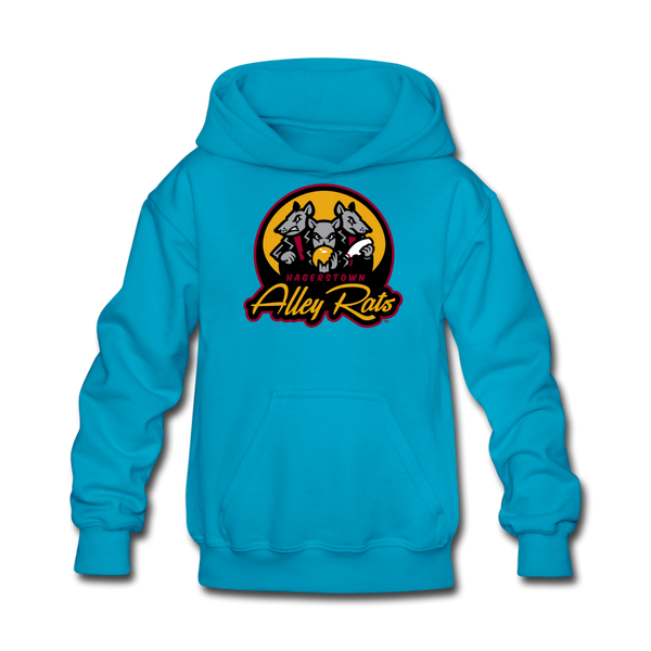 Hagerstown Alley Rats Kids' Hoodie - turquoise