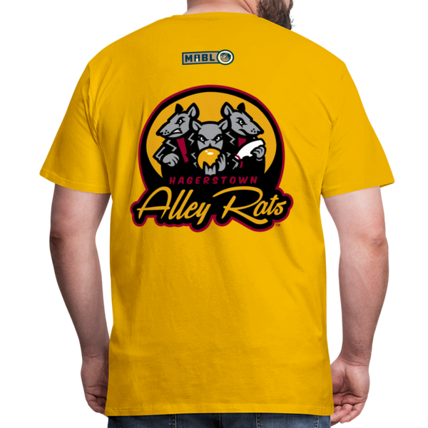Hagerstown Alley Rats Men's Premium T-Shirt - sun yellow