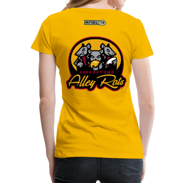 Hagerstown Alley Rats Women’s Premium T-Shirt - sun yellow