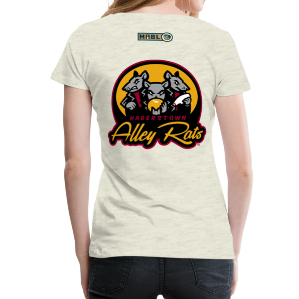 Hagerstown Alley Rats Women’s Premium T-Shirt - heather oatmeal