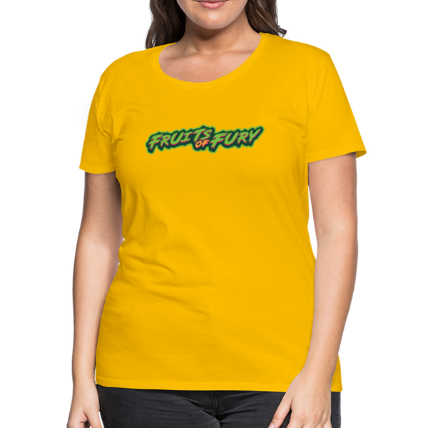 Brisbane Fruits of Fury Women’s Premium T-Shirt - sun yellow