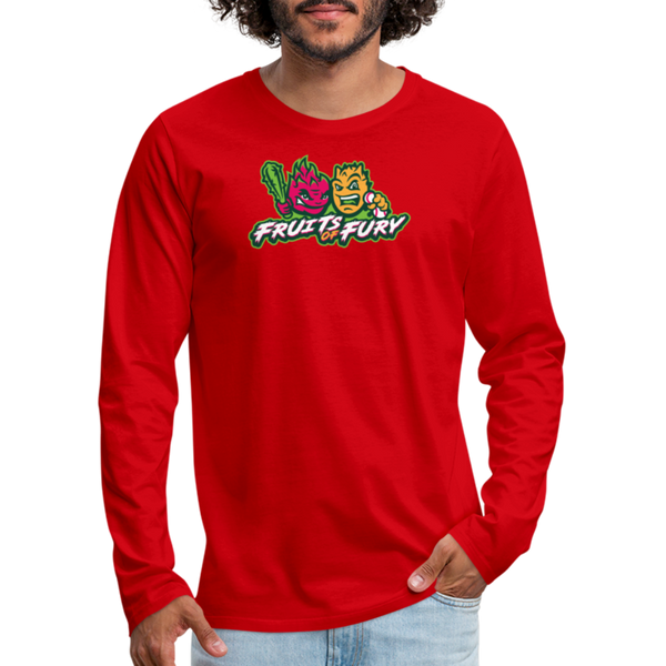 Fruits of Fury Men's Long Sleeve T-Shirt - red