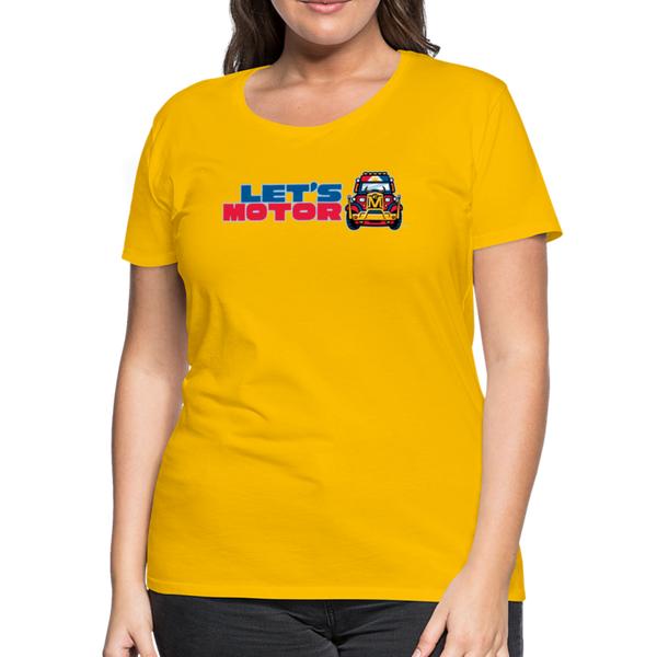 Mindanao Motoristas Let's Motor Women’s Premium T-Shirt - sun yellow