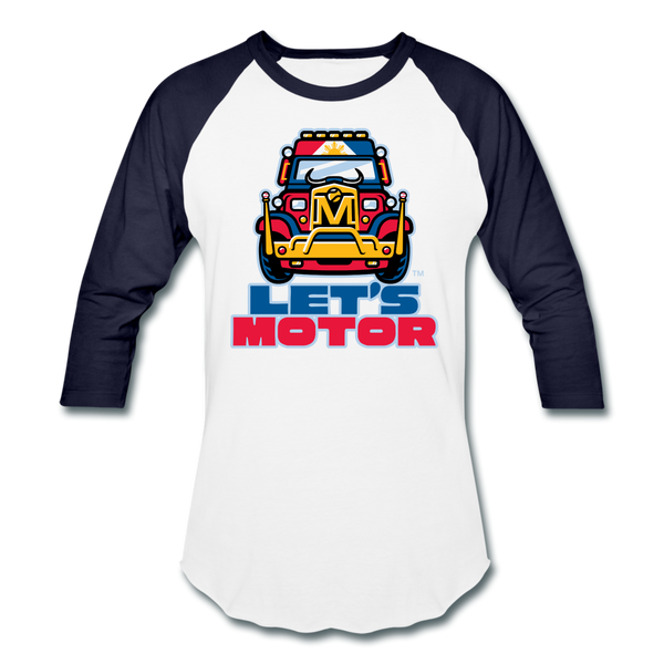 Mindanao Motoristas Let's Motor Baseball T-Shirt - white/navy