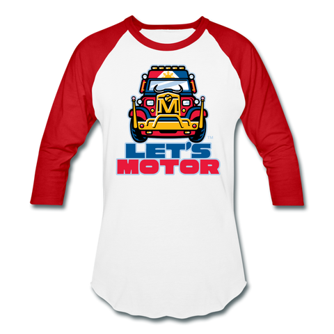 Mindanao Motoristas Let's Motor Baseball T-Shirt - white/red
