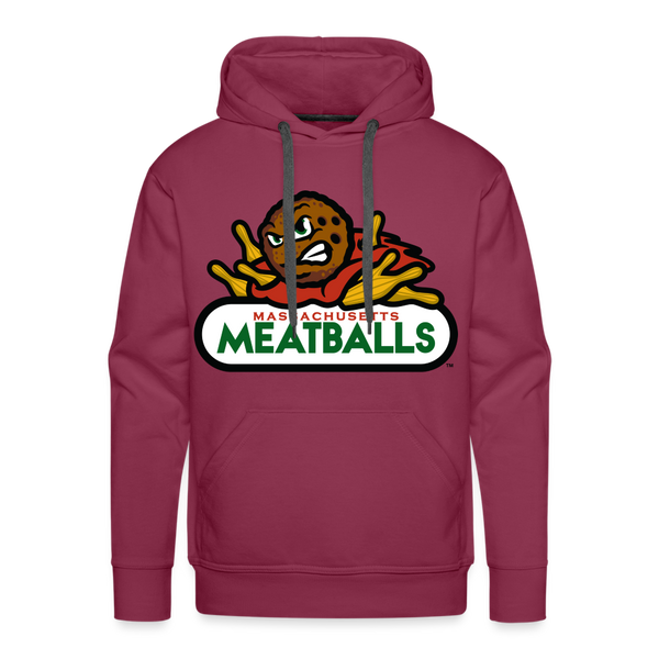 Massachusetts Meatballs Premium Adult Hoodie - burgundy