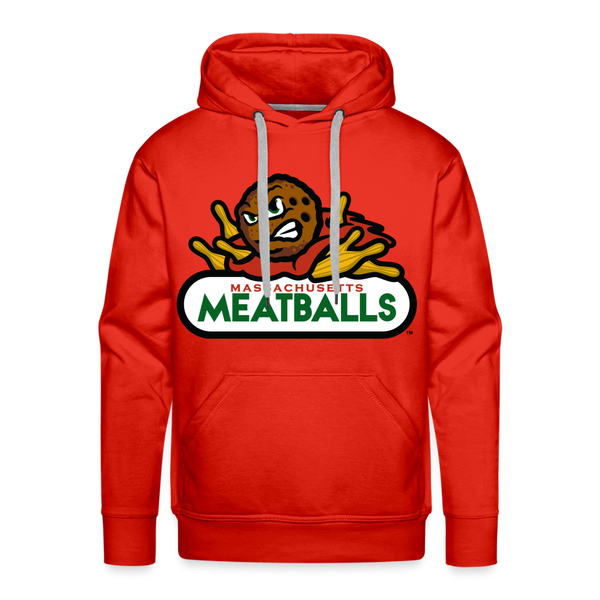 Massachusetts Meatballs Premium Adult Hoodie - red