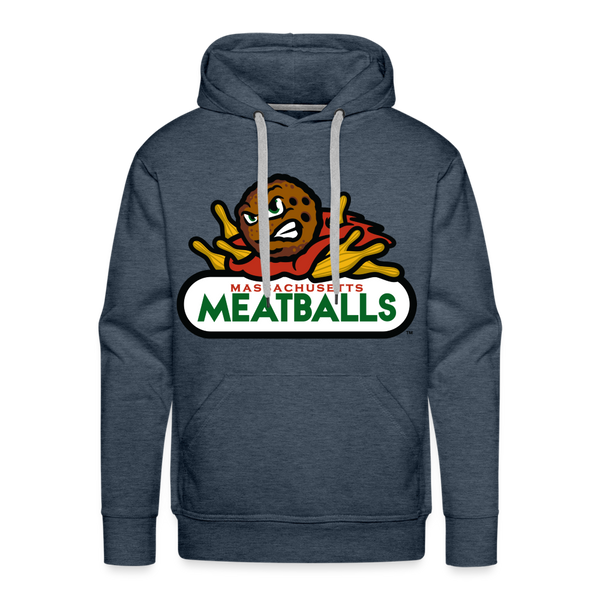 Massachusetts Meatballs Premium Adult Hoodie - heather denim