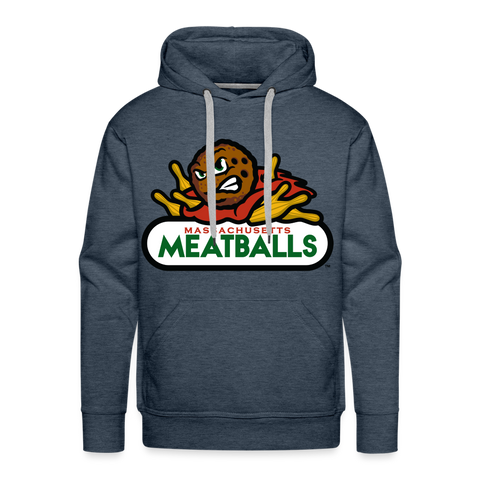 Massachusetts Meatballs Premium Adult Hoodie - heather denim