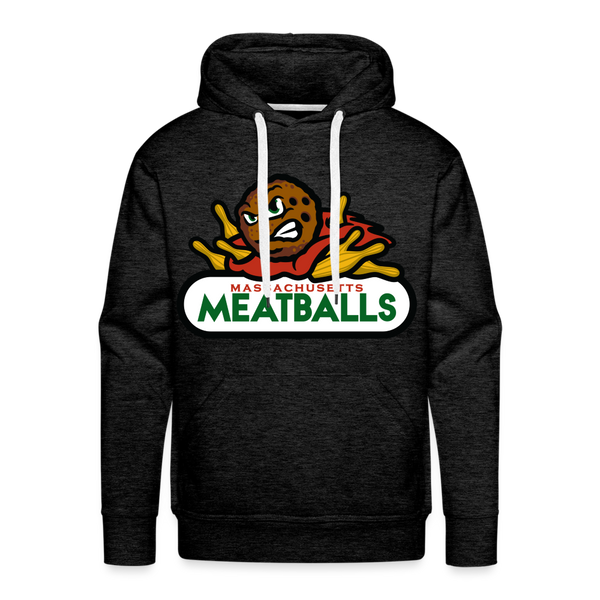 Massachusetts Meatballs Premium Adult Hoodie - charcoal grey