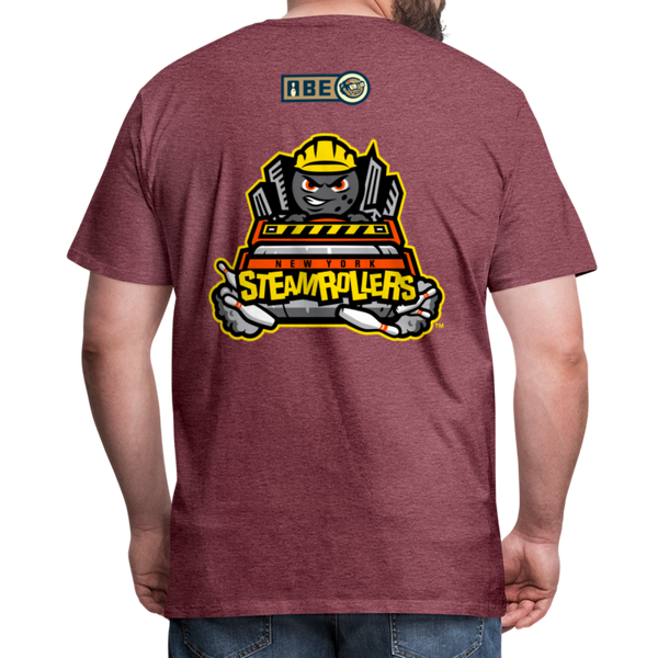 New York Steamrollers Men's Premium T-Shirt - heather burgundy