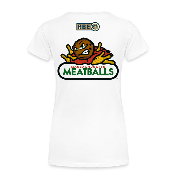 Massachusetts Meatballs Women's Premium T-shirt - white