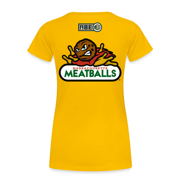 Massachusetts Meatballs Women's Premium T-shirt - sun yellow