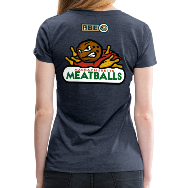 Massachusetts Meatballs Women's Premium T-shirt - heather blue