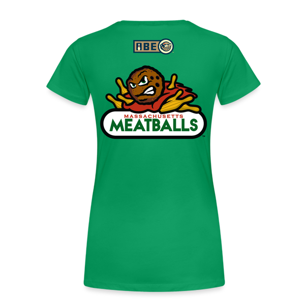 Massachusetts Meatballs Women's Premium T-shirt - kelly green