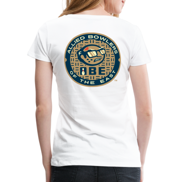 ABE Bowling Women’s Premium T-Shirt - white