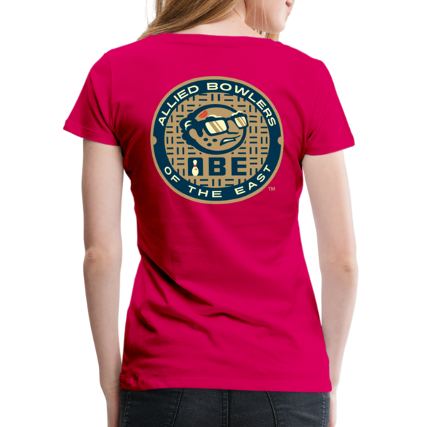 ABE Bowling Women’s Premium T-Shirt - dark pink