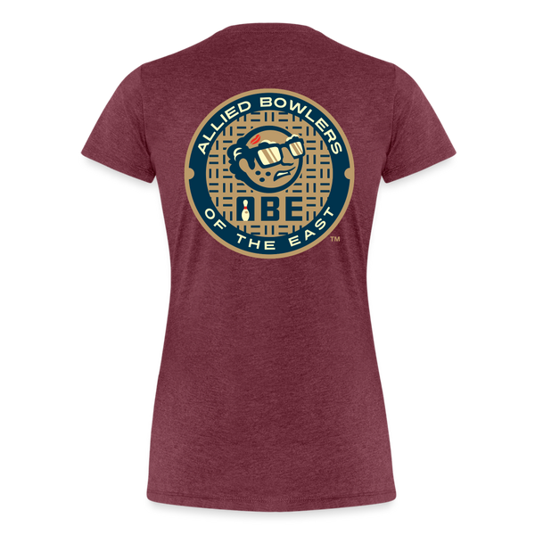 ABE Bowling Women’s Premium T-Shirt - heather burgundy