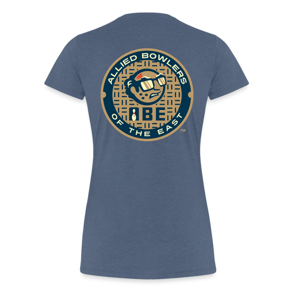 ABE Bowling Women’s Premium T-Shirt - heather blue