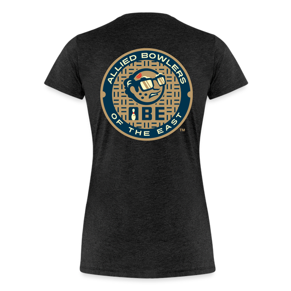 ABE Bowling Women’s Premium T-Shirt - charcoal grey