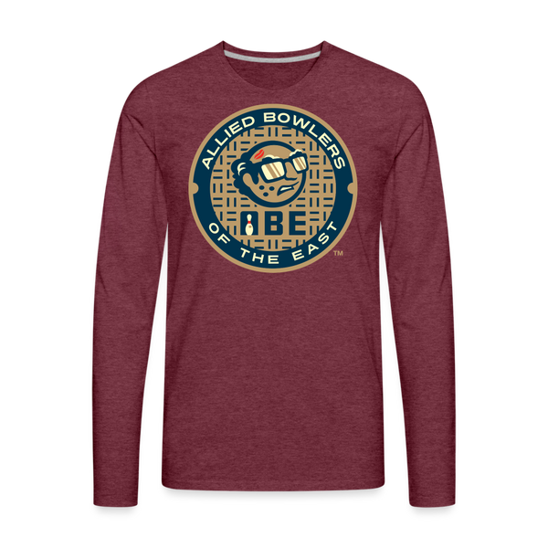 ABE Bowling Men's Long Sleeve T-Shirt - heather burgundy