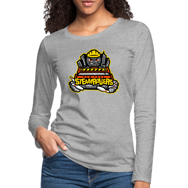 New York Steamrollers Women's Long Sleeve T-Shirt - heather gray