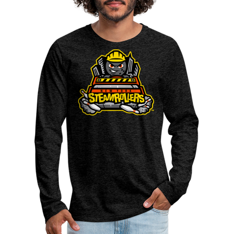 New York Steamrollers Men's Long Sleeve T-Shirt - charcoal grey