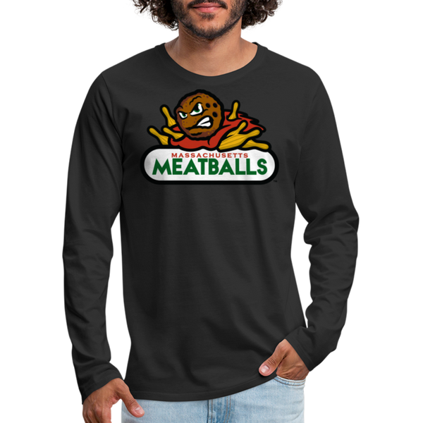 Massachusetts Meatballs Men's Long Sleeve T-Shirt - black