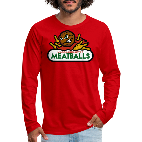 Massachusetts Meatballs Men's Long Sleeve T-Shirt - red
