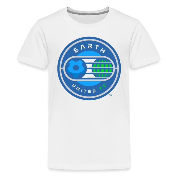 Earth United FC Kids' Premium T-Shirt - white