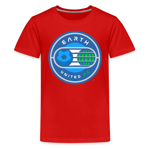 Earth United FC Kids' Premium T-Shirt - red
