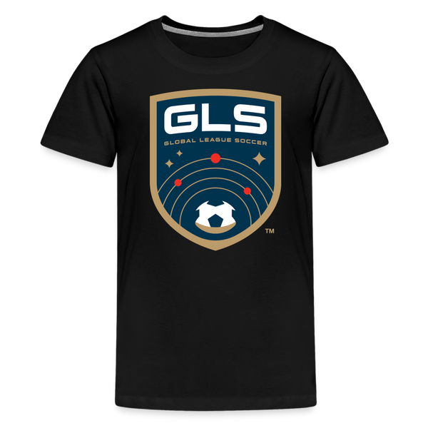 Global League Soccer Kids' Premium T-Shirt - black