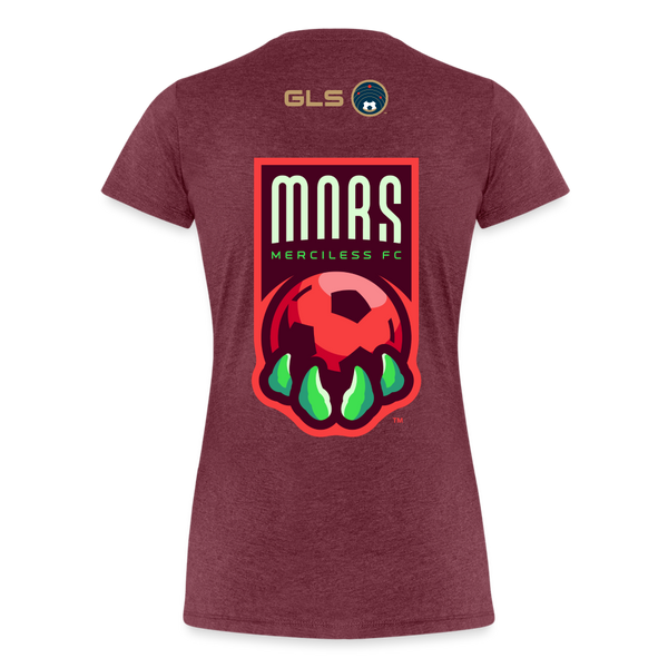 Mars Merciless FC Women’s Premium T-Shirt - heather burgundy