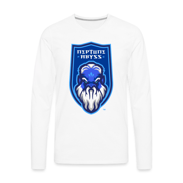Neptune Abyss FC Men's Long Sleeve T-Shirt - white