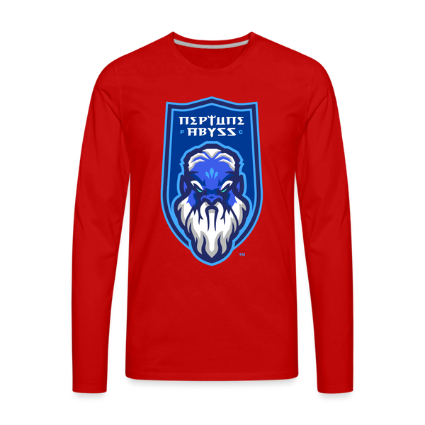 Neptune Abyss FC Men's Long Sleeve T-Shirt - red
