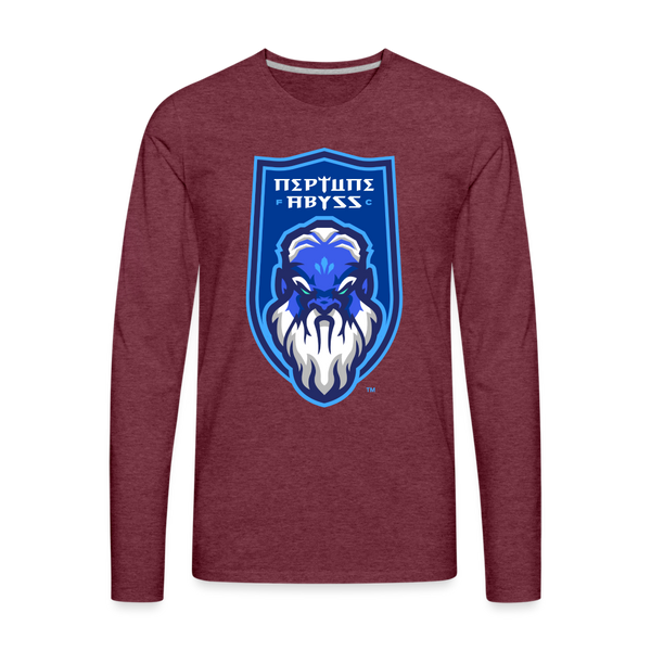 Neptune Abyss FC Men's Long Sleeve T-Shirt - heather burgundy