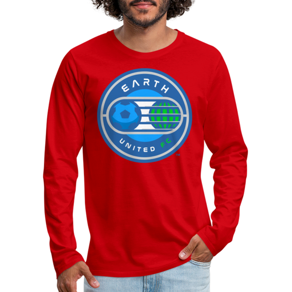 Earth United FC Men's Long Sleeve T-Shirt - red
