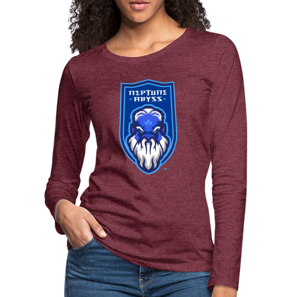Neptune Abyss FC Women's Long Sleeve T-Shirt - heather burgundy