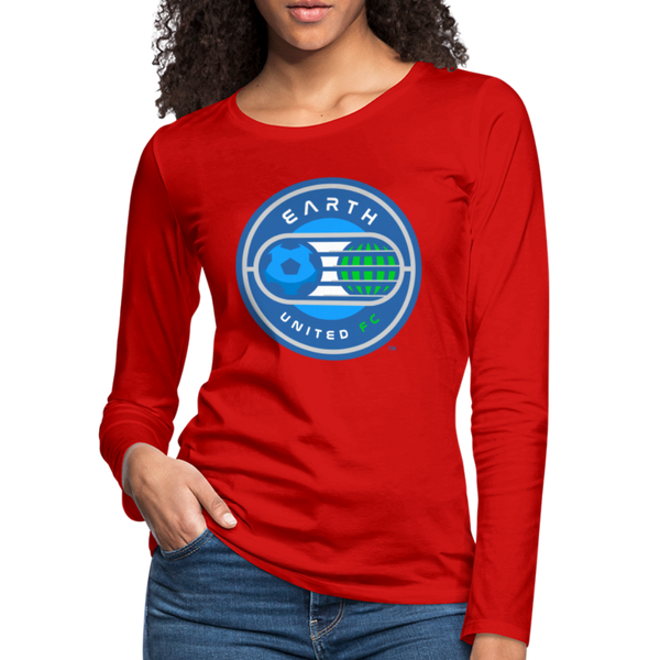 Earth United FC Women's Long Sleeve T-Shirt - red