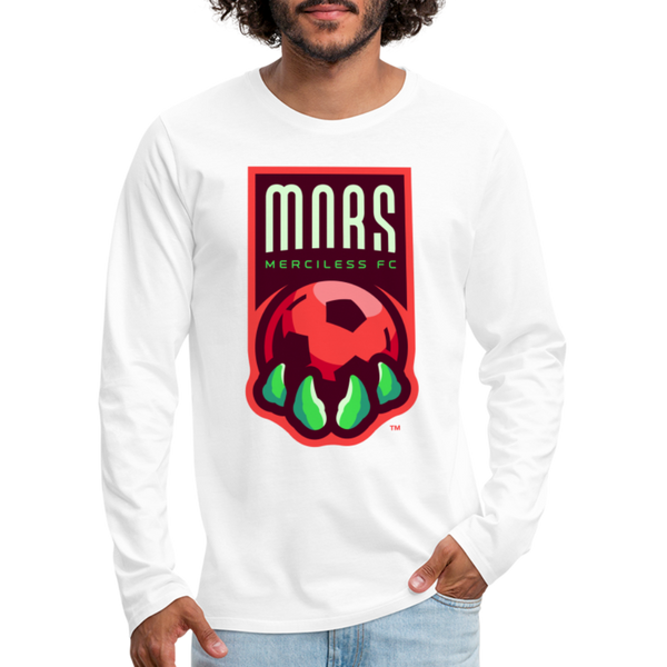 Mars Merciless FC Men's Long Sleeve T-Shirt - white