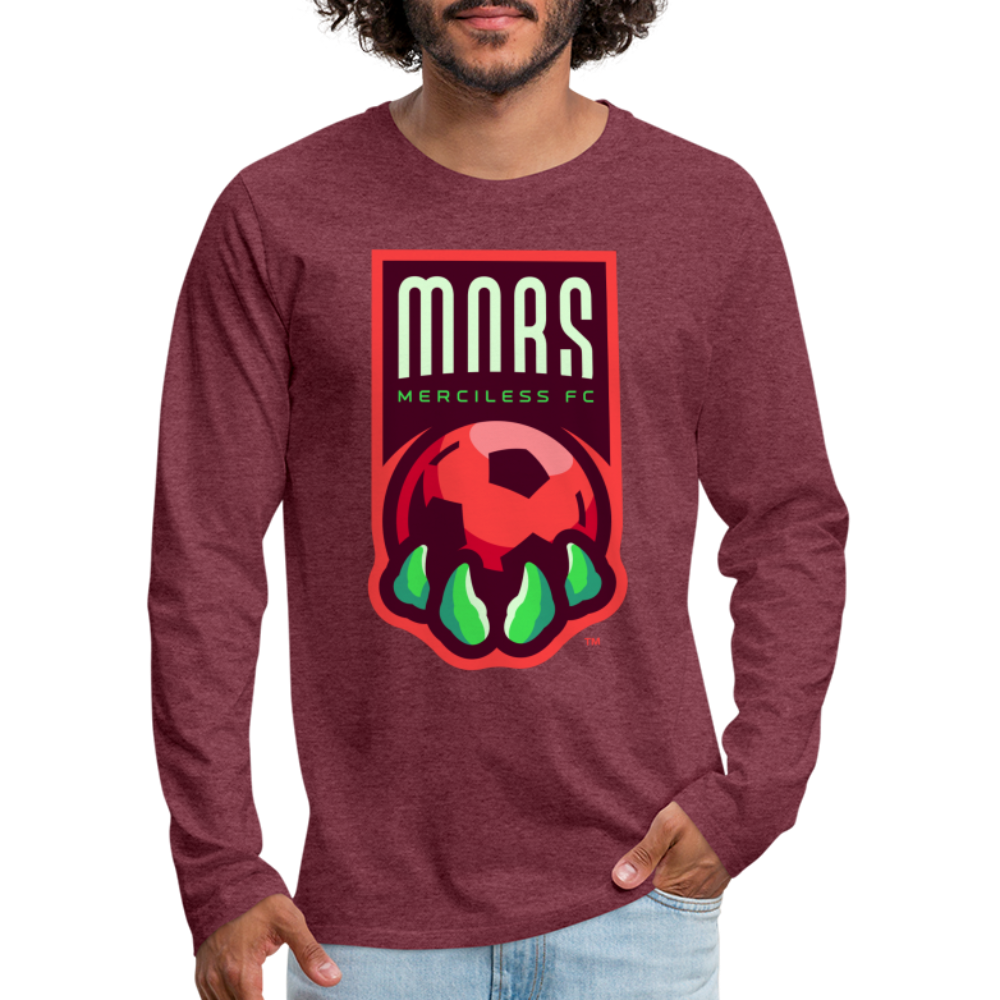 Mars Merciless FC Men's Long Sleeve T-Shirt - heather burgundy