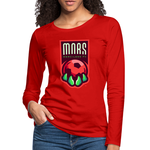 Mars Merciless FC Women's Long Sleeve T-Shirt - red