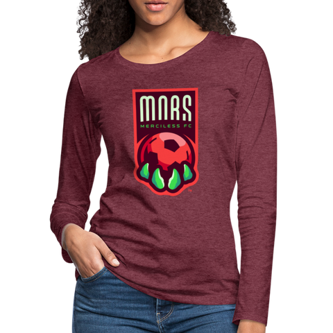Mars Merciless FC Women's Long Sleeve T-Shirt - heather burgundy