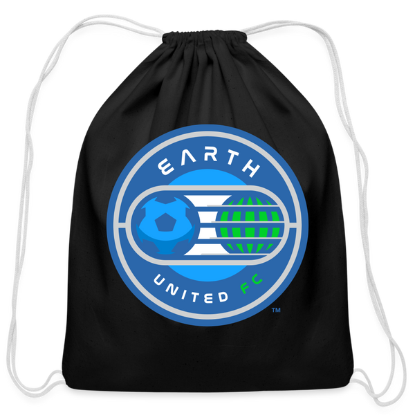 Earth United FC Cotton Drawstring Bag - black