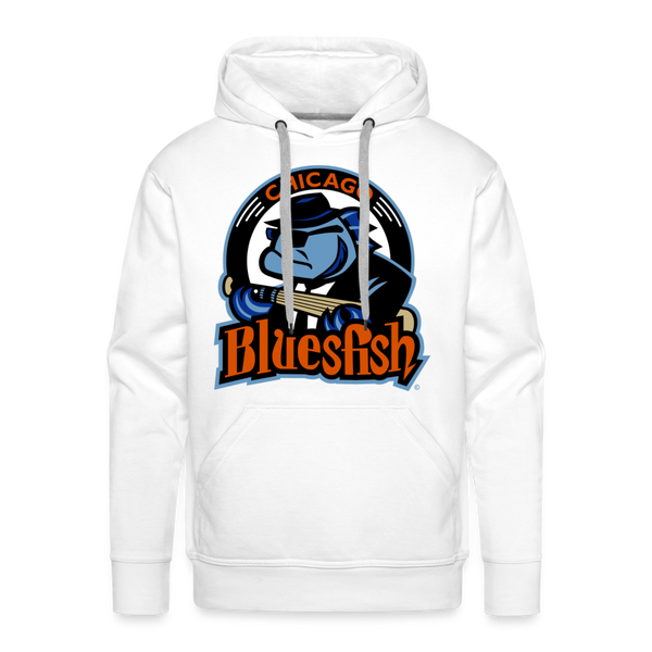 Chicago Bluesfish Premium Adult Hoodie - white