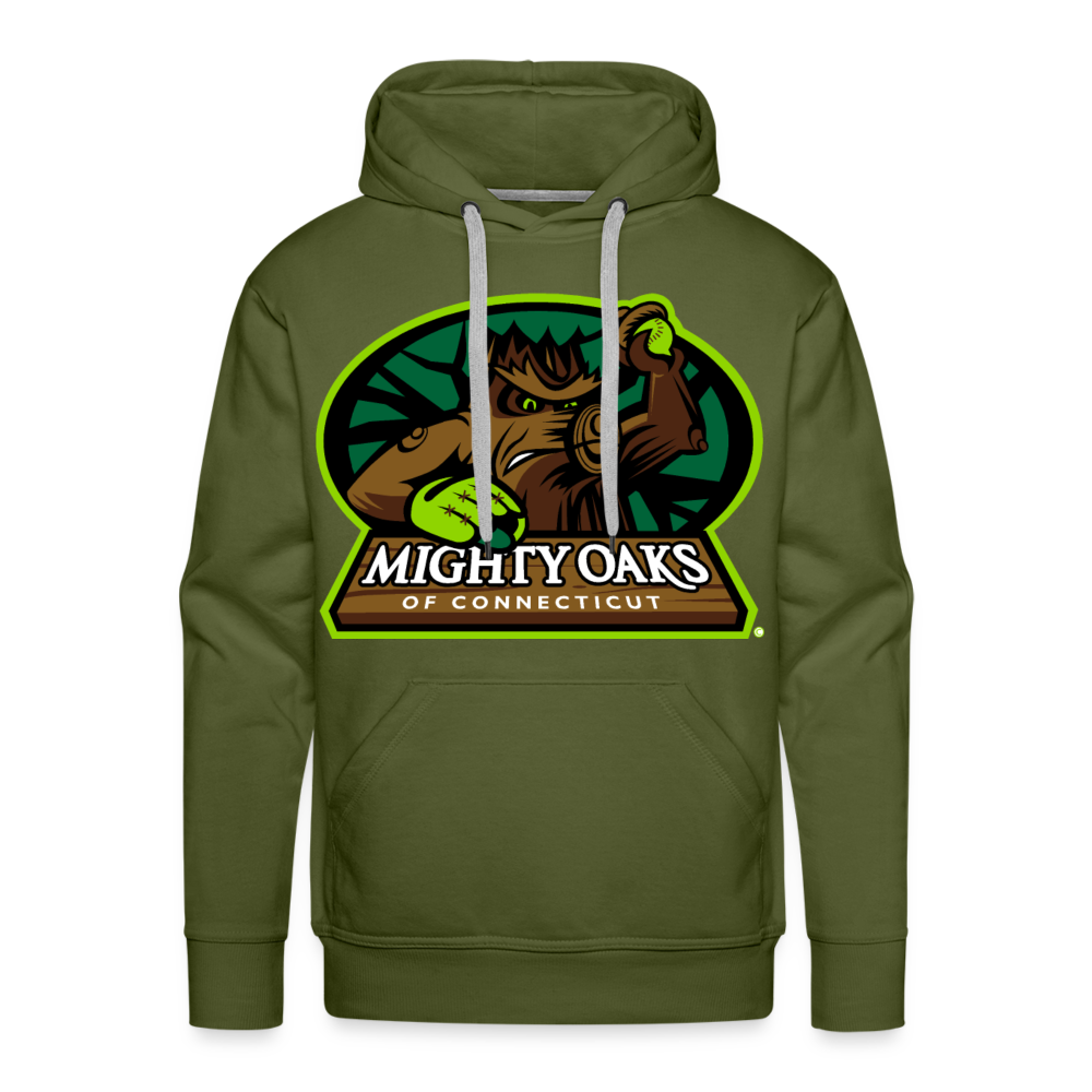 Mighty Oaks of Connecticut Premium Adult Hoodie - olive green