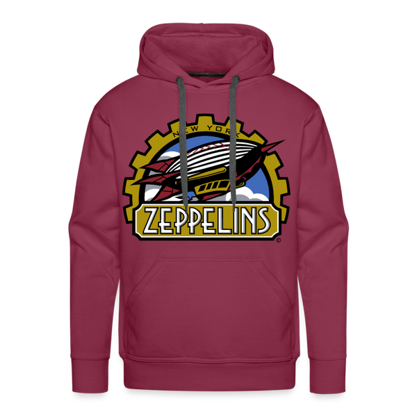 New York Zeppelins Premium Adult Hoodie - burgundy