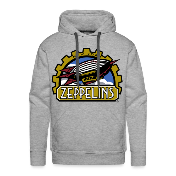 New York Zeppelins Premium Adult Hoodie - heather grey